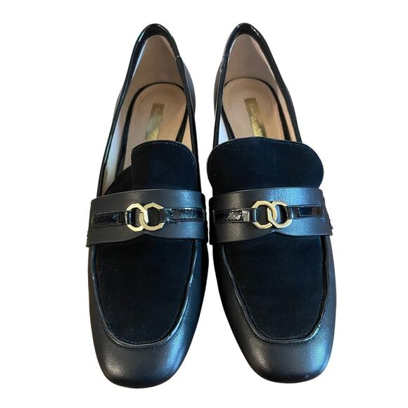 Anthropologie Shoes - Anthropologie 7.5 Louise et Cie Lo-Larrin Slip On Black Leather Loafers Low Heel